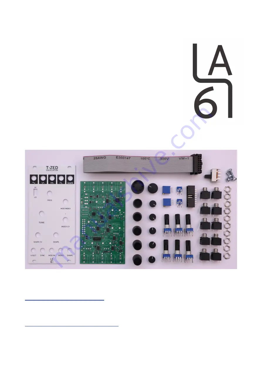 La Sesenta y Siete La 67 T-ZED Quick Start Manual Download Page 1