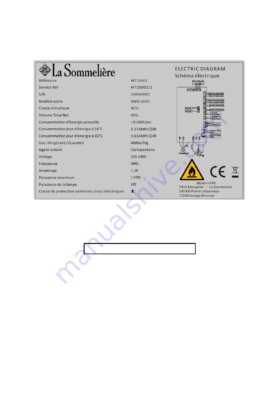 La Sommeliere MT150DZ Use Instruction Download Page 6