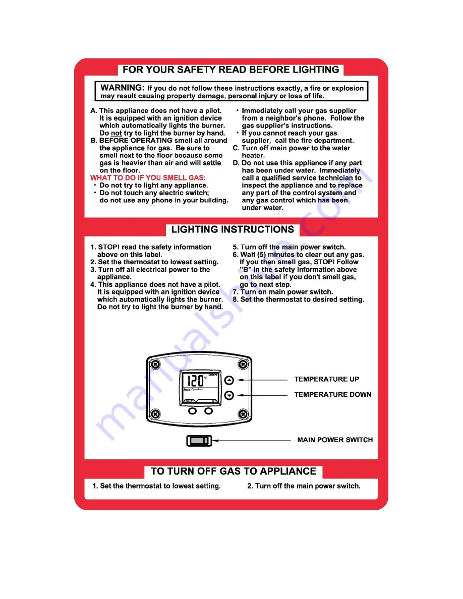 Laars LUHE120T Installation & Operation Manual With Troubleshooting Manual Download Page 44