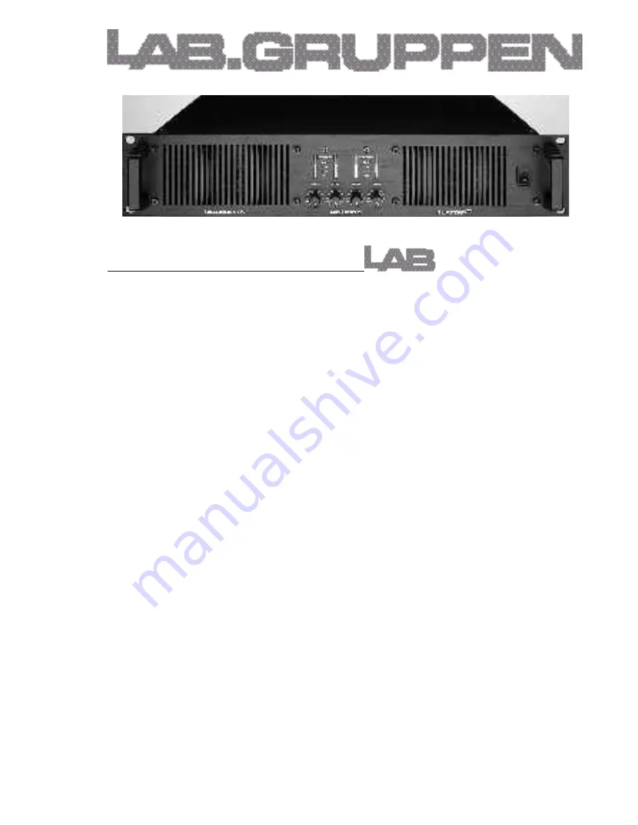 Lab.gruppen LAB 1200C Specifications Download Page 1