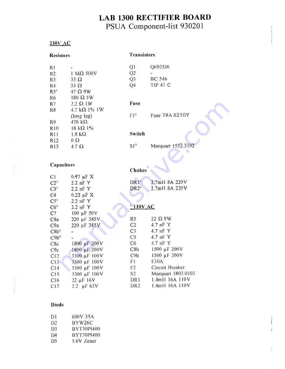 Lab.gruppen LAB 1300 Service Manual Download Page 17