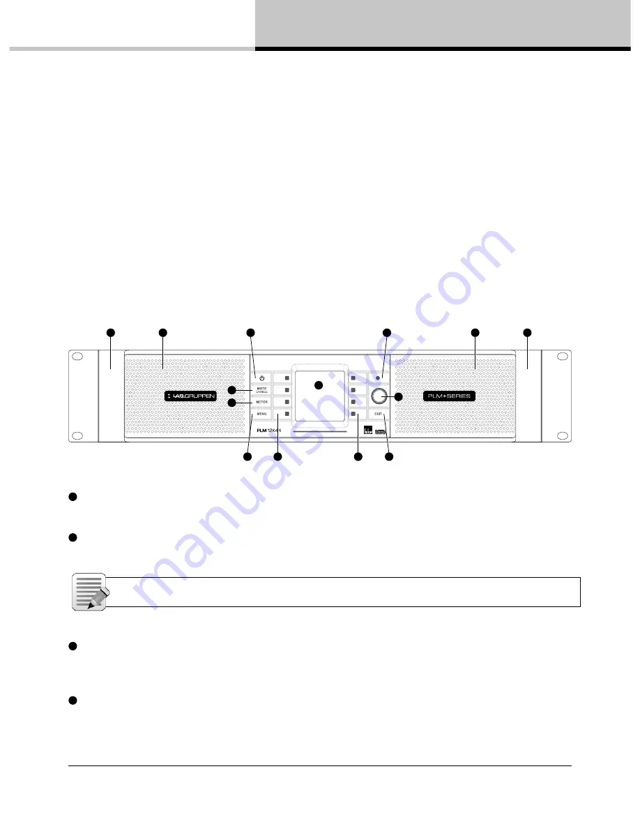 Lab.gruppen PLM 12K44 Quick Start Manual Download Page 11