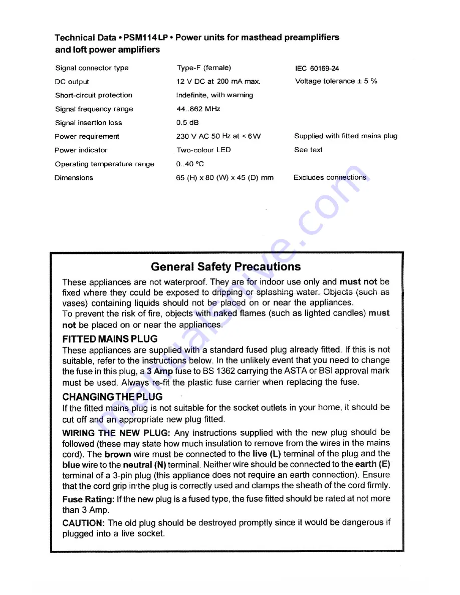 Labgear MSA263LP User Manual Download Page 7