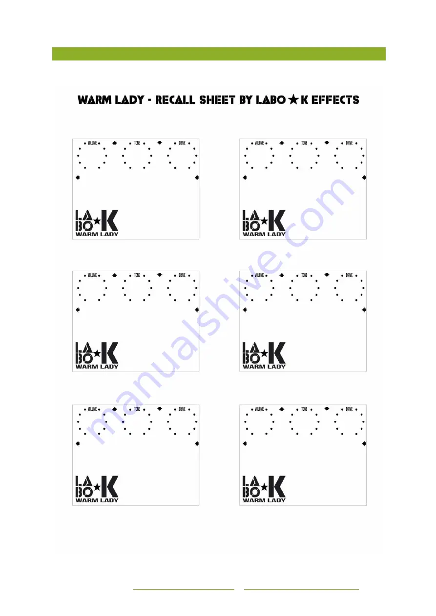 Labo K Effects Warm Lady Manual Download Page 11