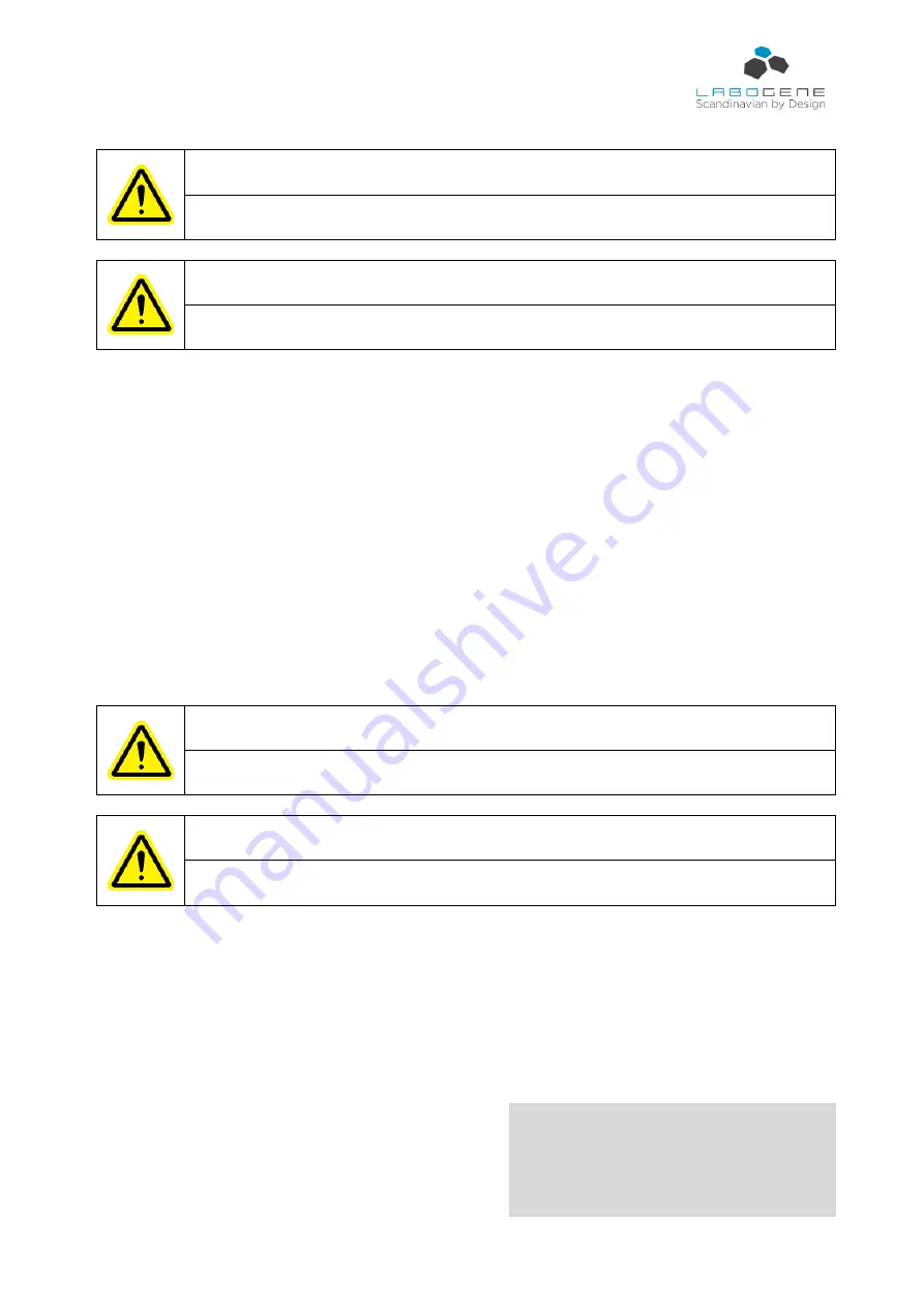 LaboGene Fortuna 900 Instruction Manual Download Page 12