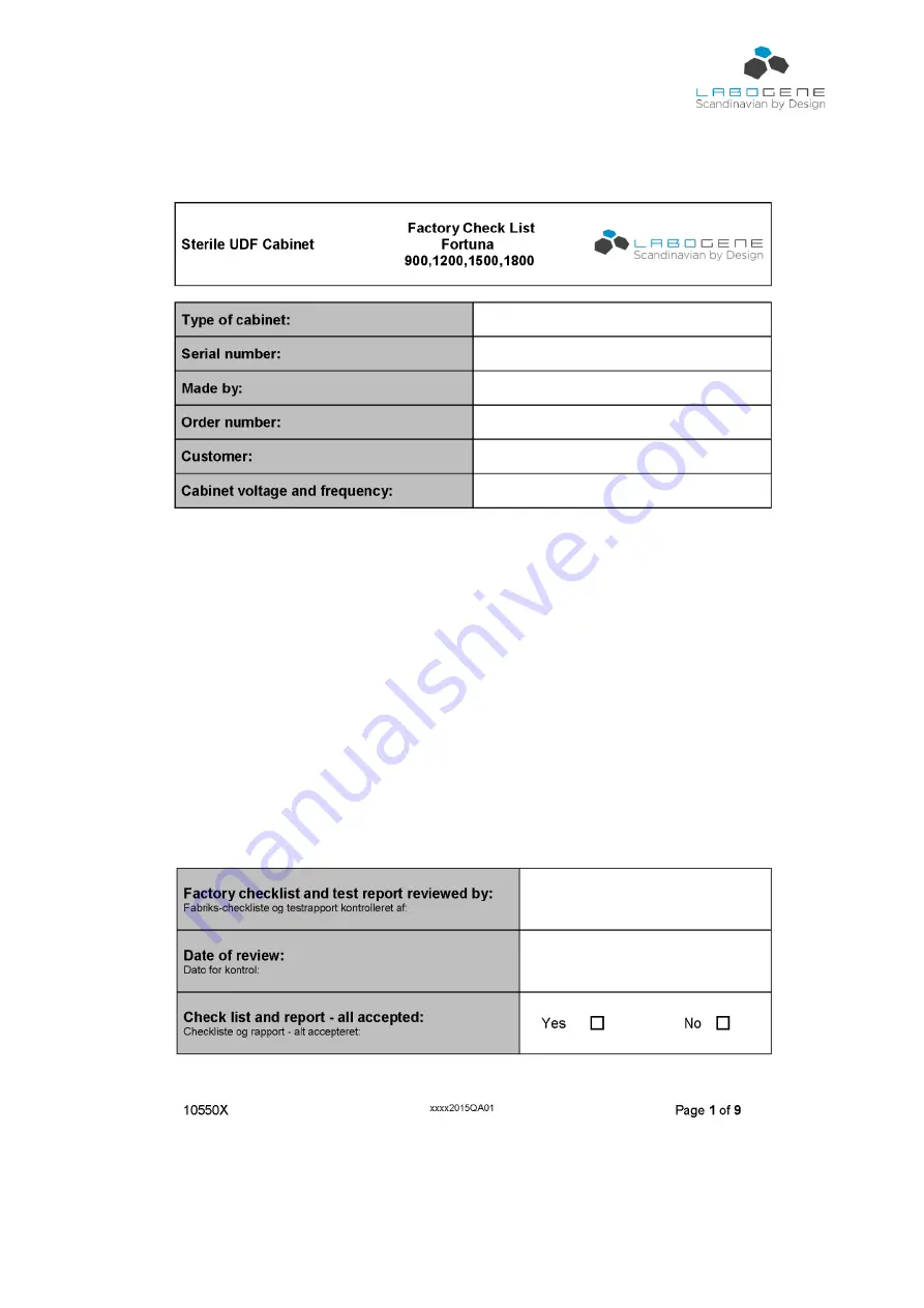 LaboGene Fortuna 900 Instruction Manual Download Page 38