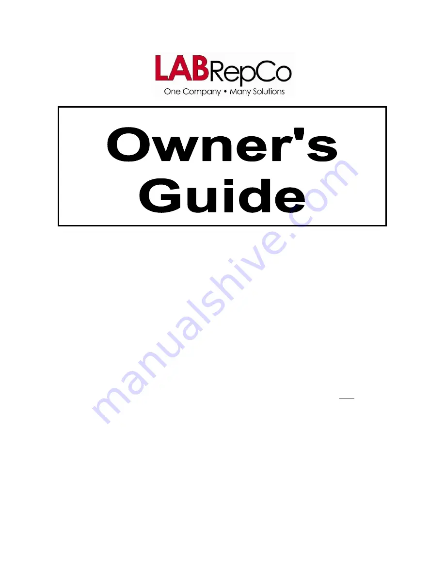 LabRepCo LABH?14FF Owner'S Manual Download Page 1