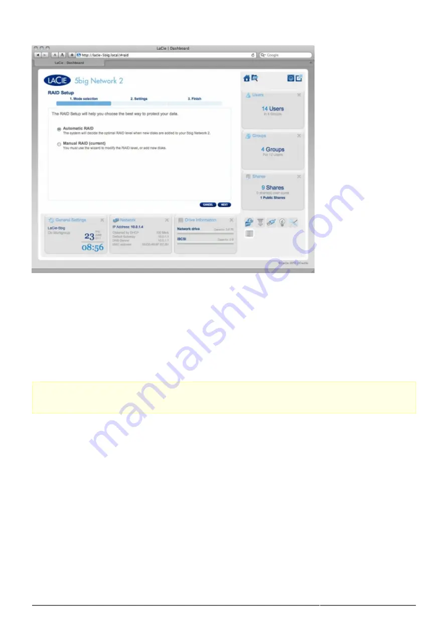 LaCie d2 Network 2 User Manual Download Page 106