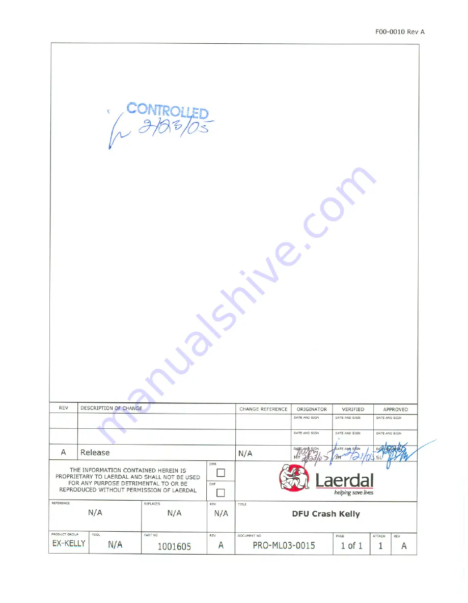 laerdal Crash Kelly Directions For Use Manual Download Page 1