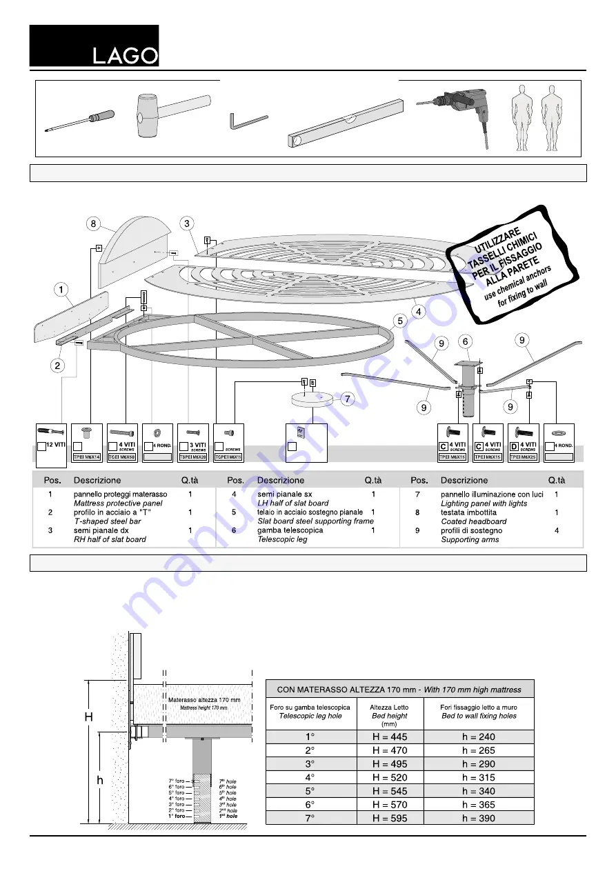 LAGO FLUTTUA C Assembly Directions Download Page 1