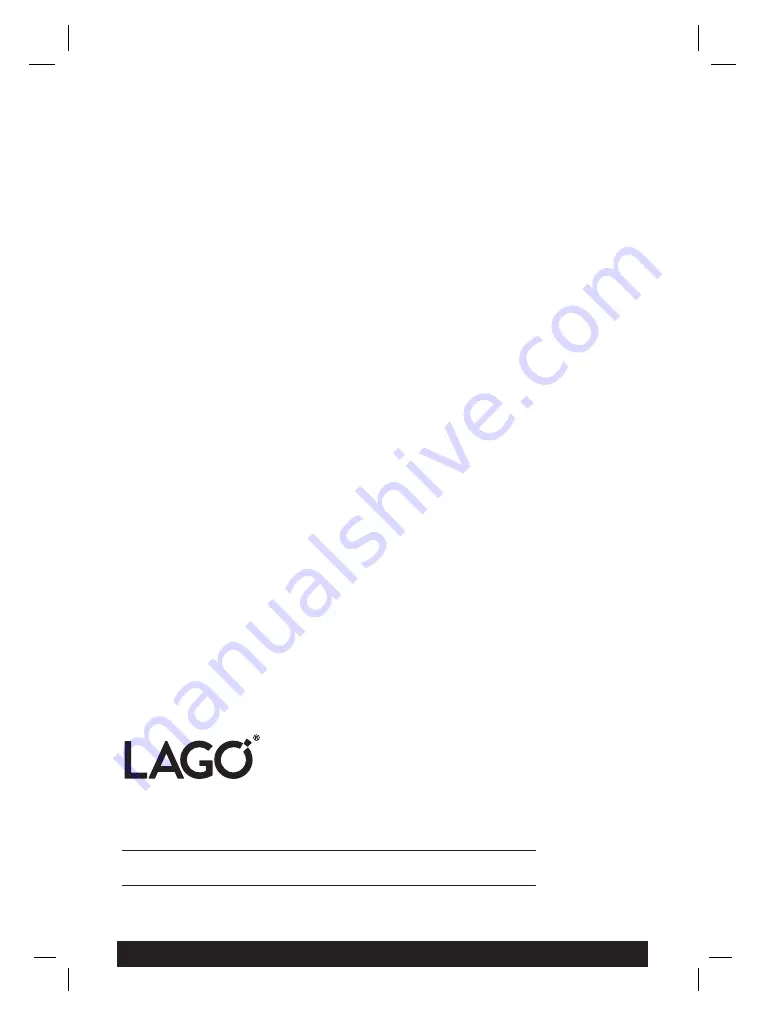 LAGO LX-18HR Instruction Manual Download Page 32