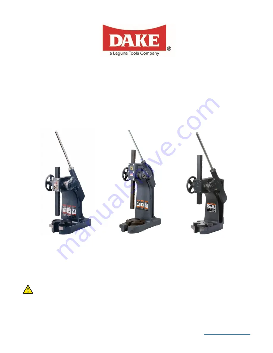 Laguna Tools DAKE 1-1/2 Скачать руководство пользователя страница 1