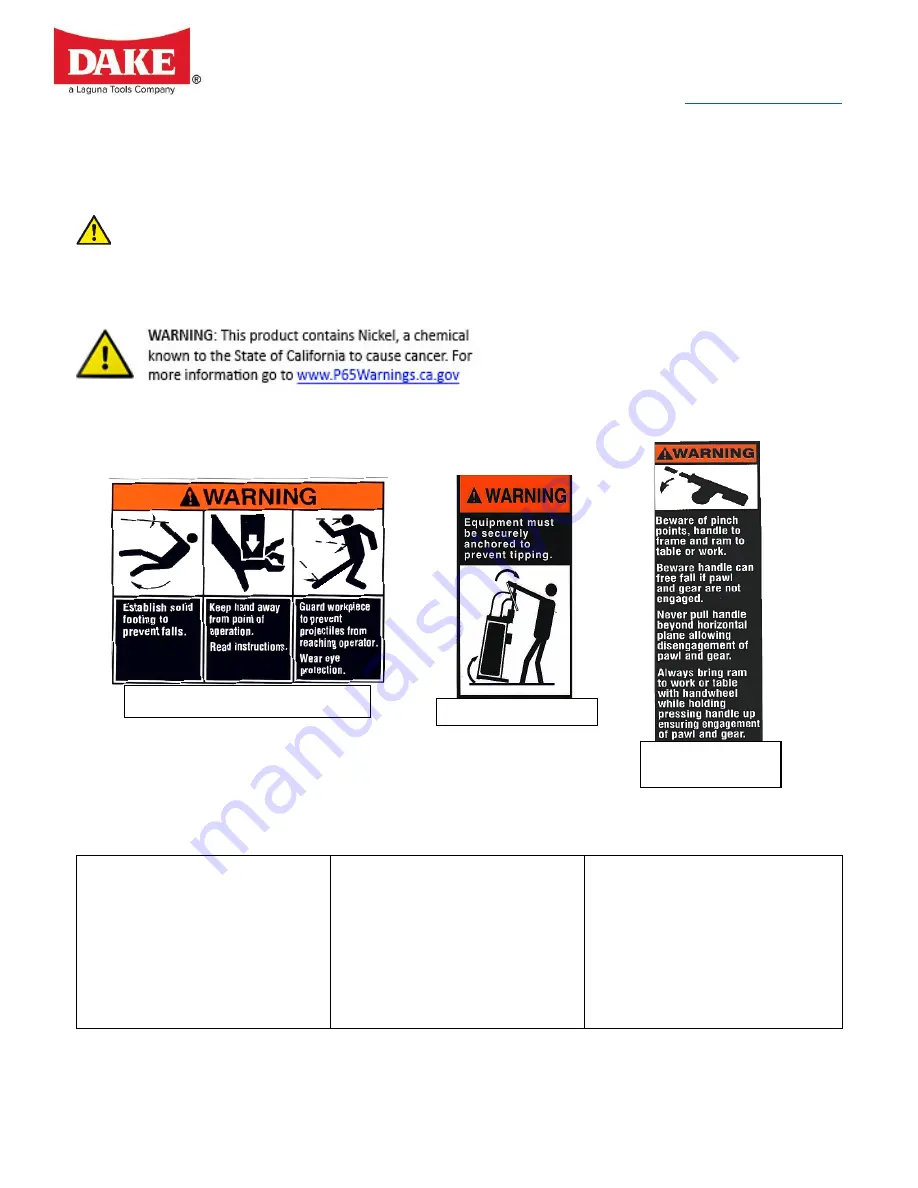 Laguna Tools DAKE 1-1/2 Скачать руководство пользователя страница 8