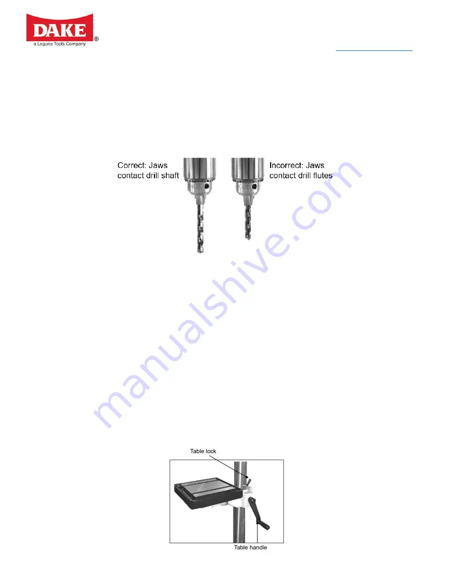 Laguna Tools DAKE SB-25V Instructional Manual Download Page 13