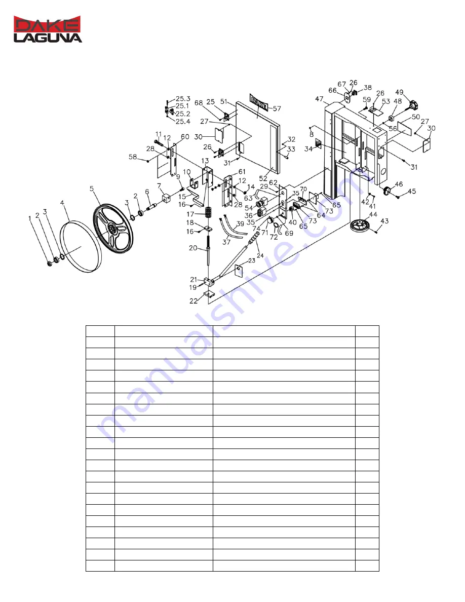 laguna Dake 14CX Instruction Manual Download Page 28