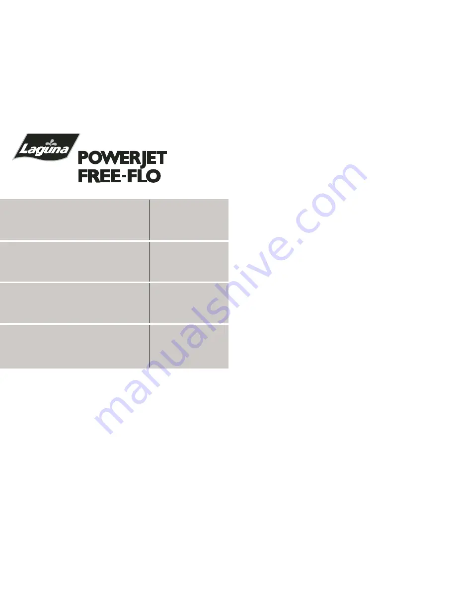 laguna Powerjet 1500 Installation And Maintenance Manual Download Page 12