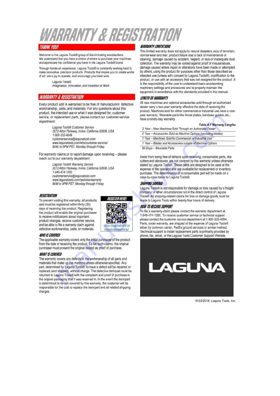 laguna SPS-9 Owner'S Manual Download Page 38