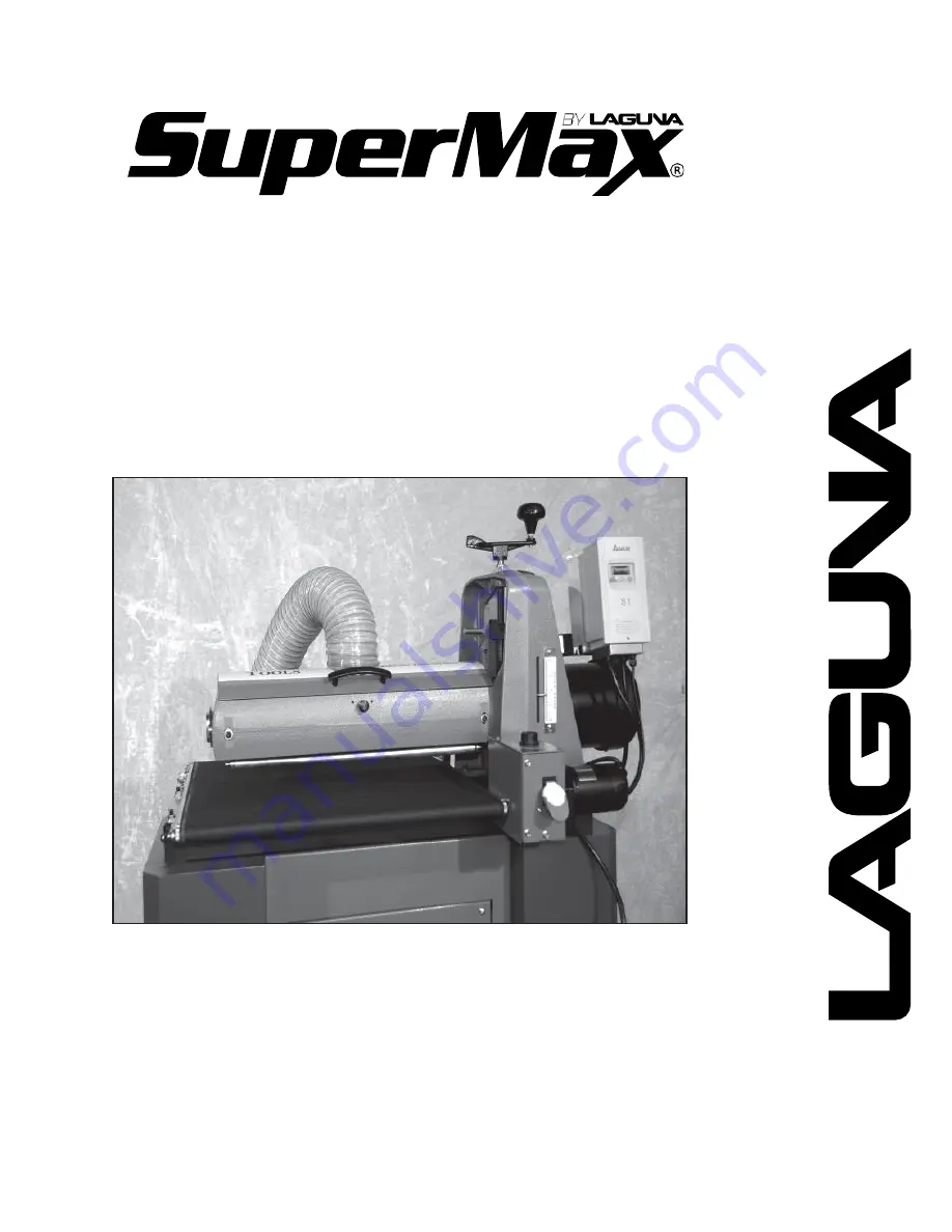 laguna SuperMax 19-38 Owner'S Manual Download Page 1