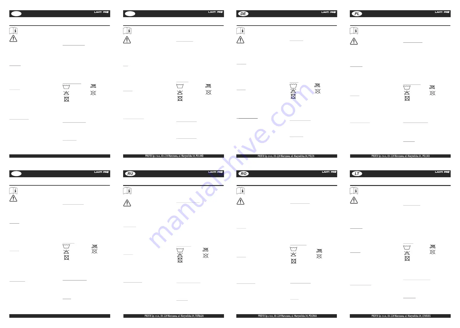 LAHTI PRO L4051001 User Instructions Download Page 1