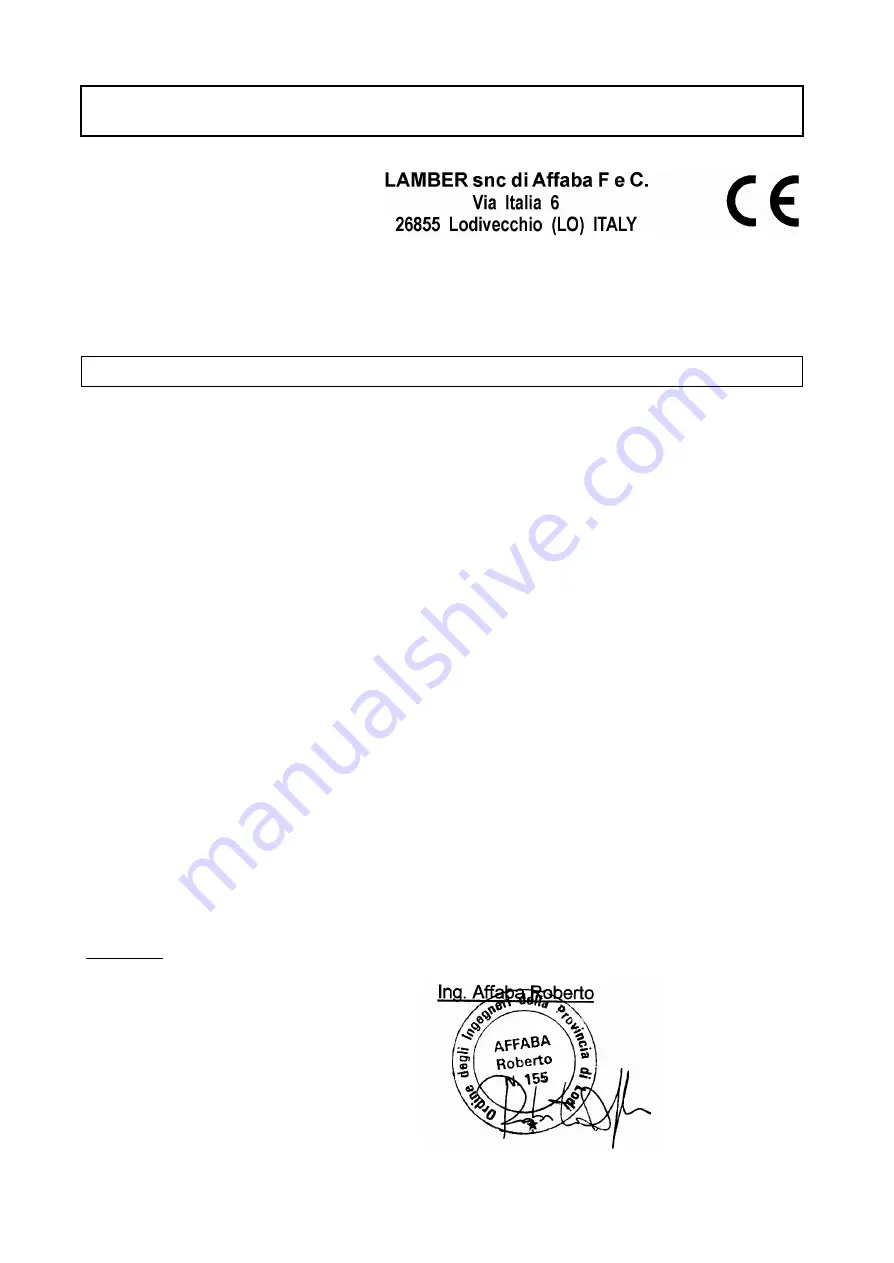 lamber 01FEKS Manual Download Page 1