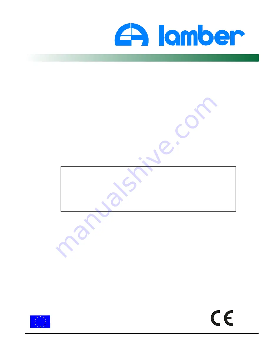 lamber GS5-ek Instruction Manual Download Page 1