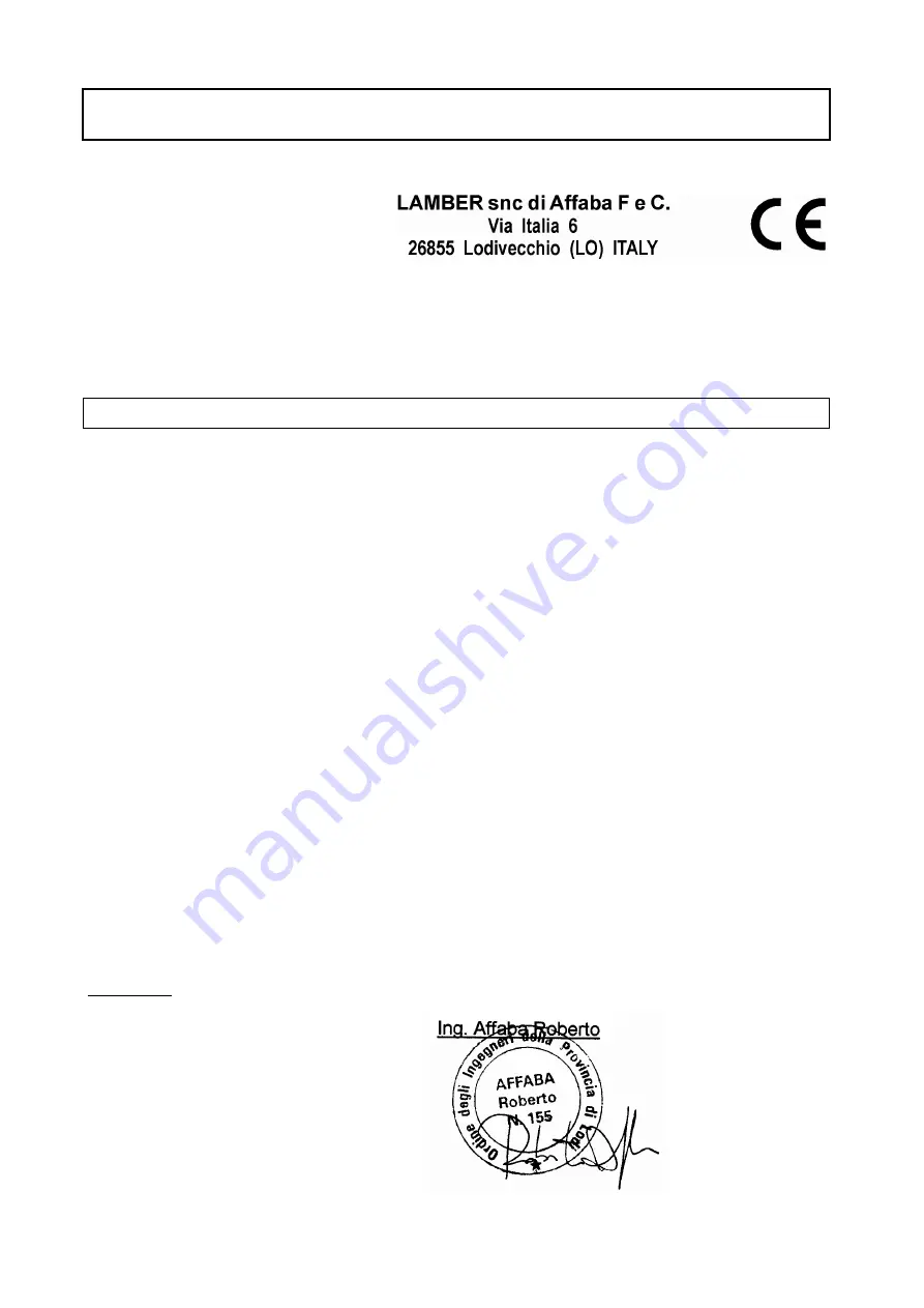 lamber S400-ek Instructions For The User Download Page 1