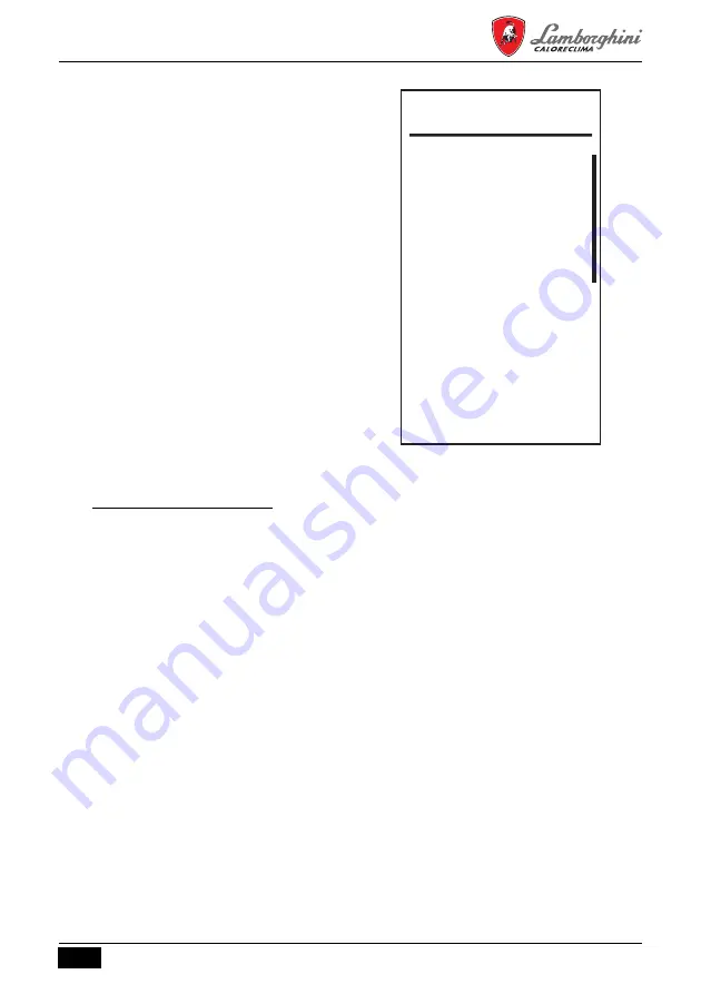 Lamborghini Caloreclima ALHENA TECH H Instructions For Use, Installation And Maintenance Download Page 39