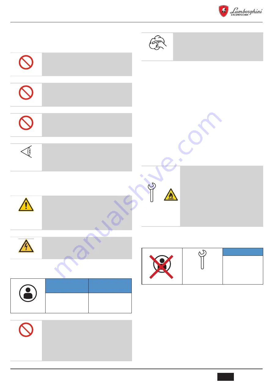 Lamborghini Caloreclima DORA 90 LT User, Installation, And Maintenance Manual Download Page 13