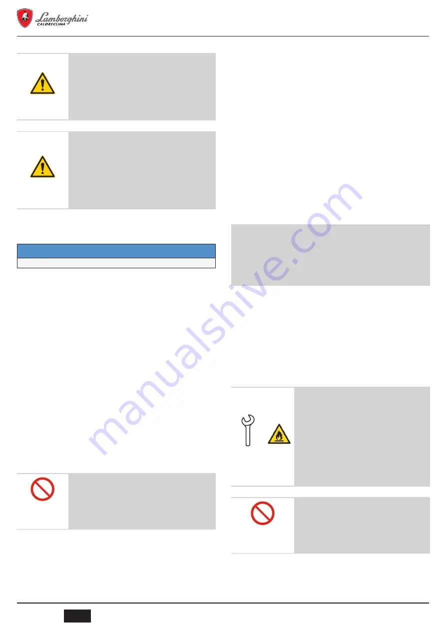 Lamborghini Caloreclima DORA 90 LT User, Installation, And Maintenance Manual Download Page 56