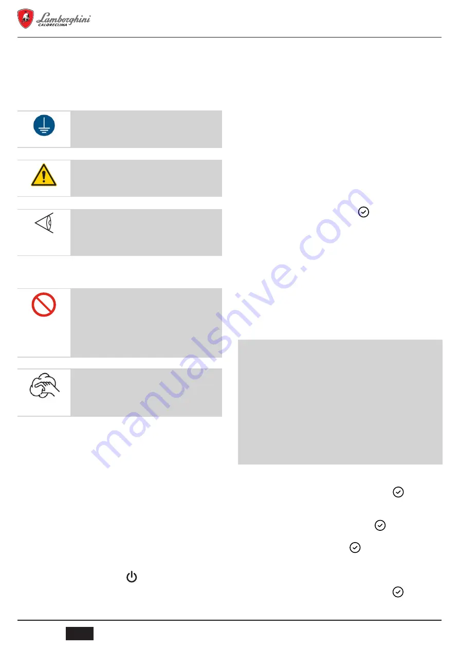 Lamborghini Caloreclima DORA 90 LT User, Installation, And Maintenance Manual Download Page 90