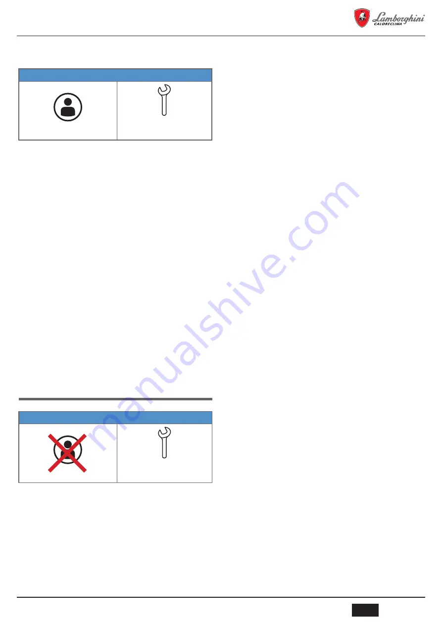 Lamborghini Caloreclima DORA 90 LT User, Installation, And Maintenance Manual Download Page 109