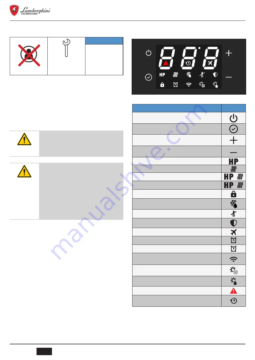 Lamborghini Caloreclima DORA 90 LT User, Installation, And Maintenance Manual Download Page 114