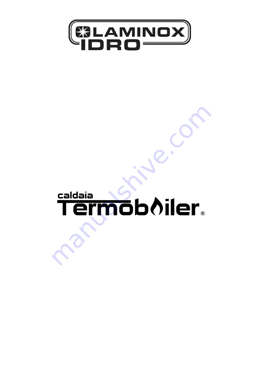 LAMINOX Idro TERMOBOILER Mini Series Instructions For Installation, Use And Maintenance Manual Download Page 1