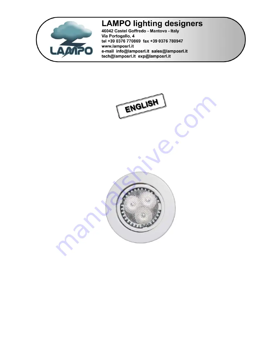 Lampo IP40 Led Colour Скачать руководство пользователя страница 1