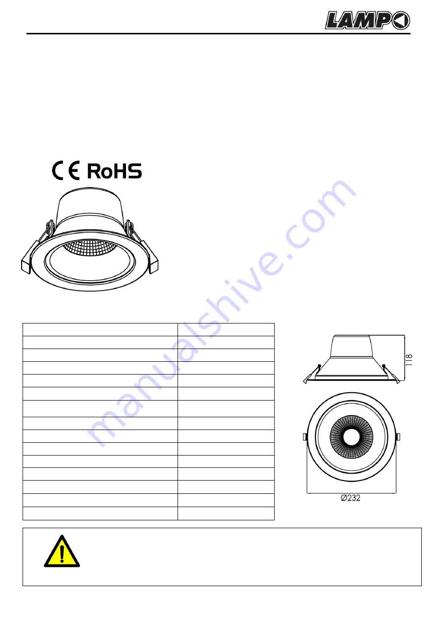 Lampo SYUGR28W Instructions Download Page 2