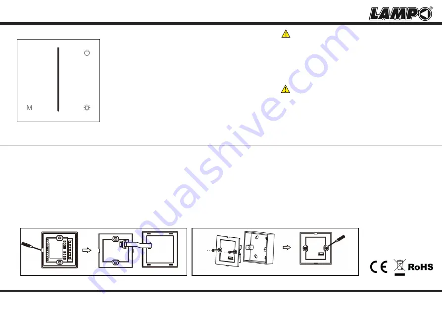 Lampo WALLDIMTOUCH Quick Start Manual Download Page 1