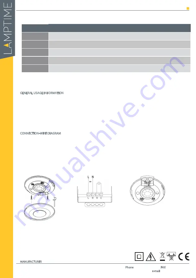 Lamptime ST05C Скачать руководство пользователя страница 3