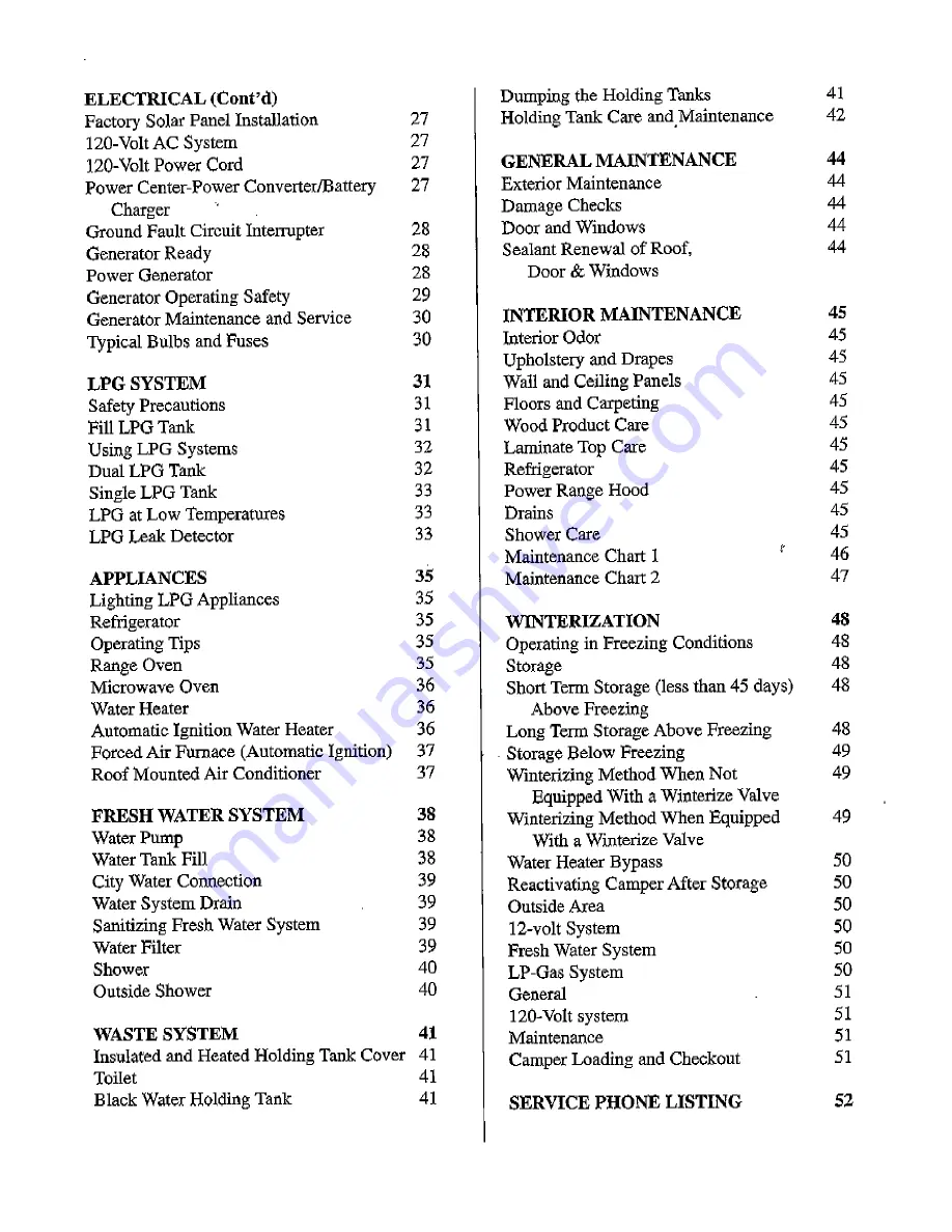 Lance 1999 Lite Camper Owner'S Manual Download Page 3