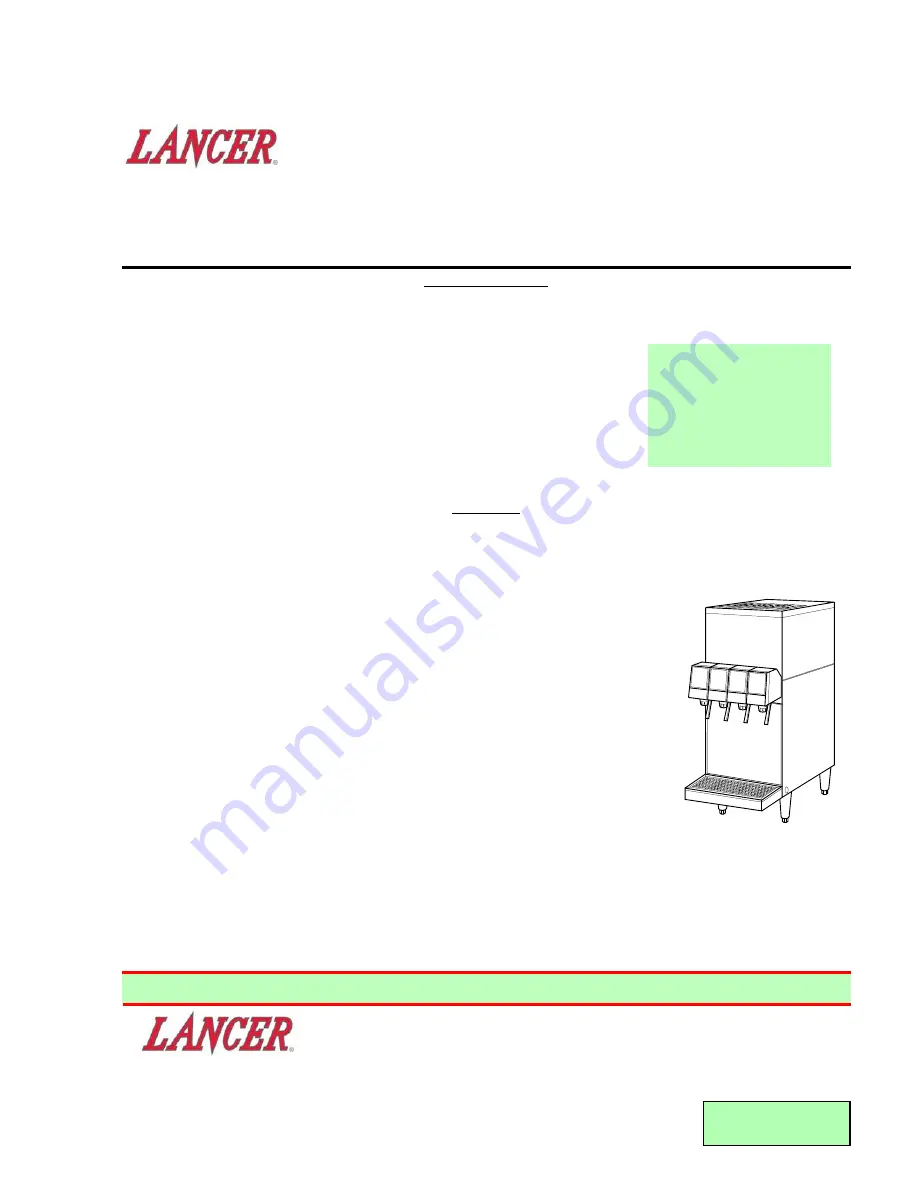 lancer 500 Series Installation And Service Manual Download Page 1