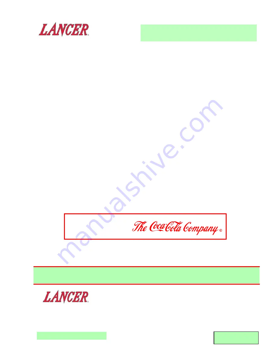 lancer 800 series Installation And Service Manual Download Page 1