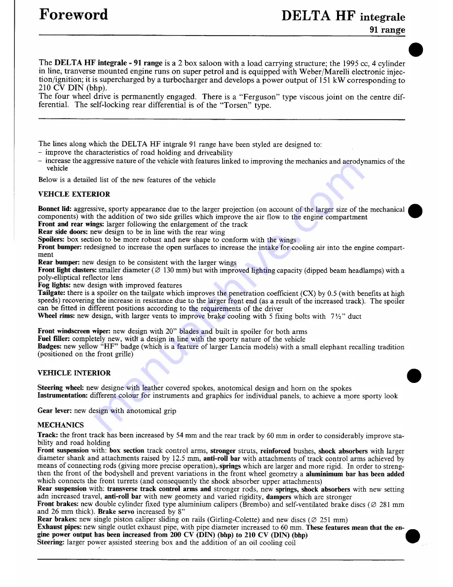 Lancia DELTA HF integrale Скачать руководство пользователя страница 3