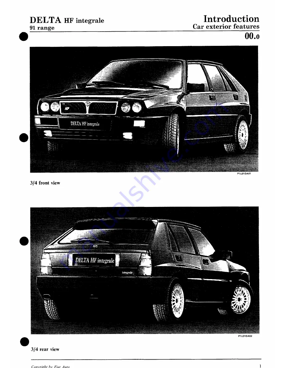 Lancia DELTA HF integrale Скачать руководство пользователя страница 4