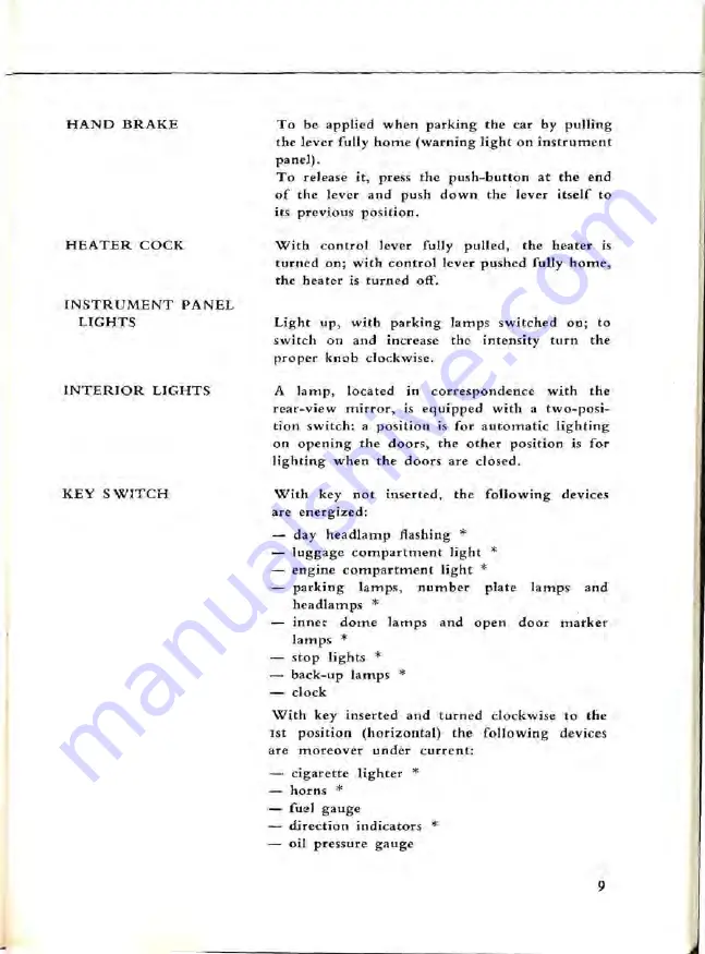 Lancia Fulvia Coupe Instruction Book Download Page 17