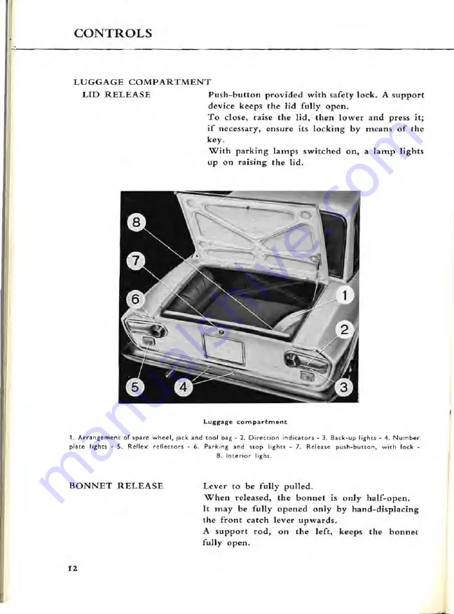 Lancia Fulvia Coupe Instruction Book Download Page 20