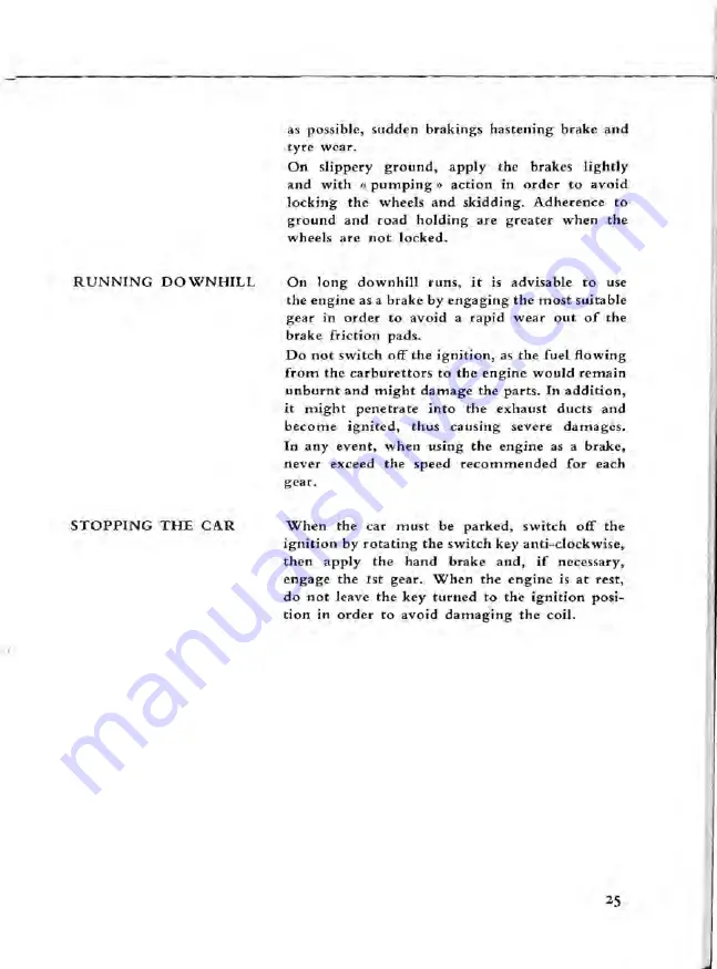 Lancia Fulvia Coupe Instruction Book Download Page 33