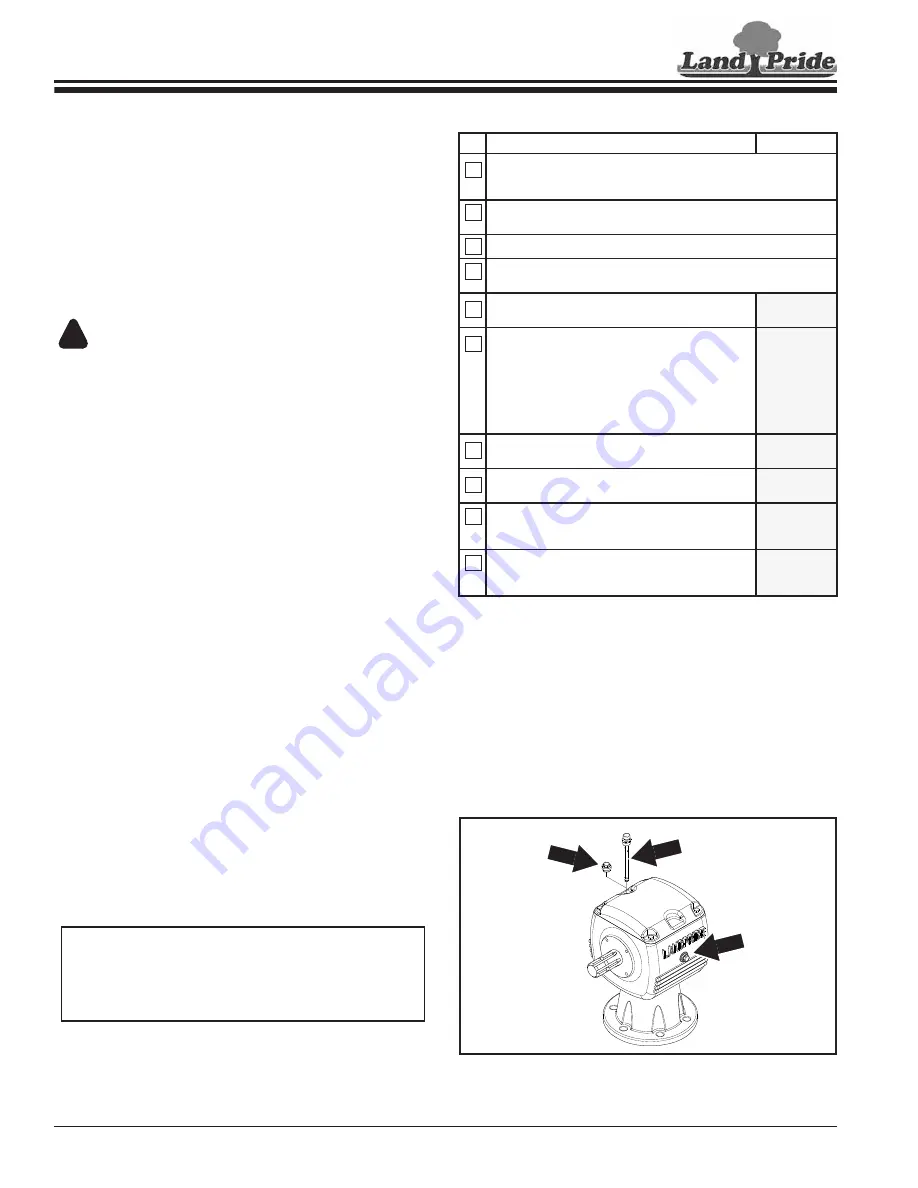 Land Pride FDR2572 Operator'S Manual Download Page 12