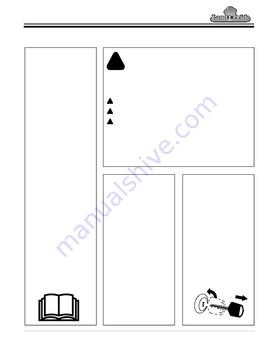 Land Pride PR1048 Operator'S Manual Download Page 5