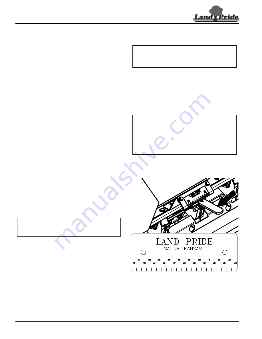 Land Pride PS2096 Series Скачать руководство пользователя страница 20