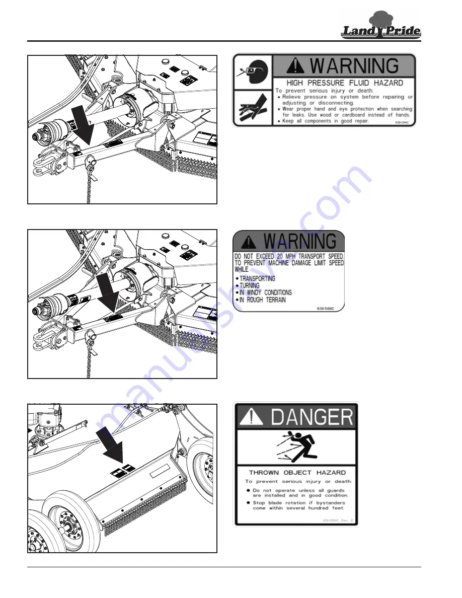 Land Pride RC3620 Operator'S Manual Download Page 12