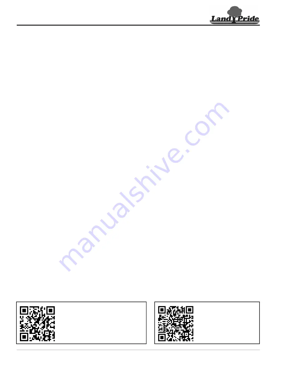 Land Pride RC5610 Series Operator'S Manual Download Page 4